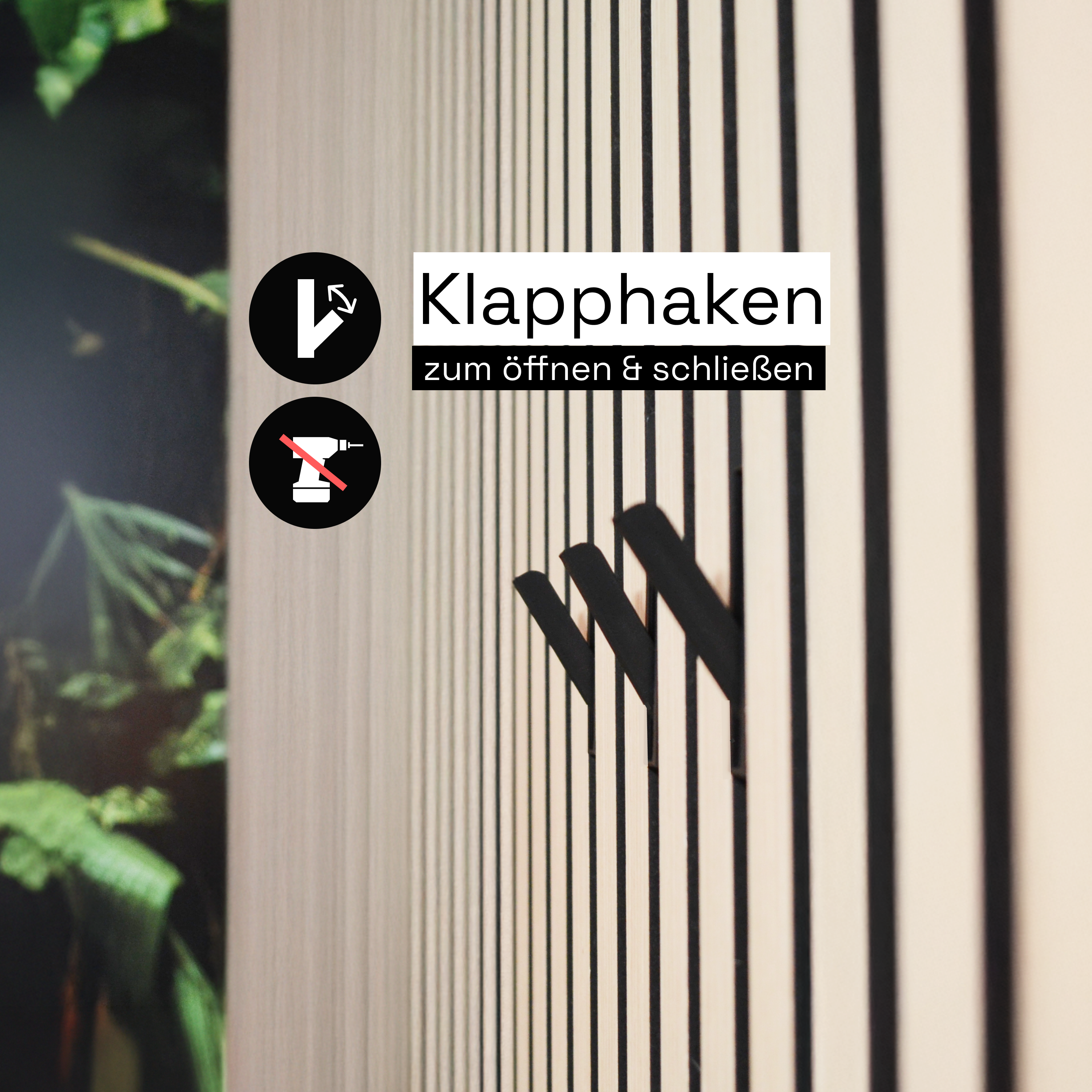 Platzsparender Ordnungshelfer: Der ausklappbare Haken HIDE ohne Bohren