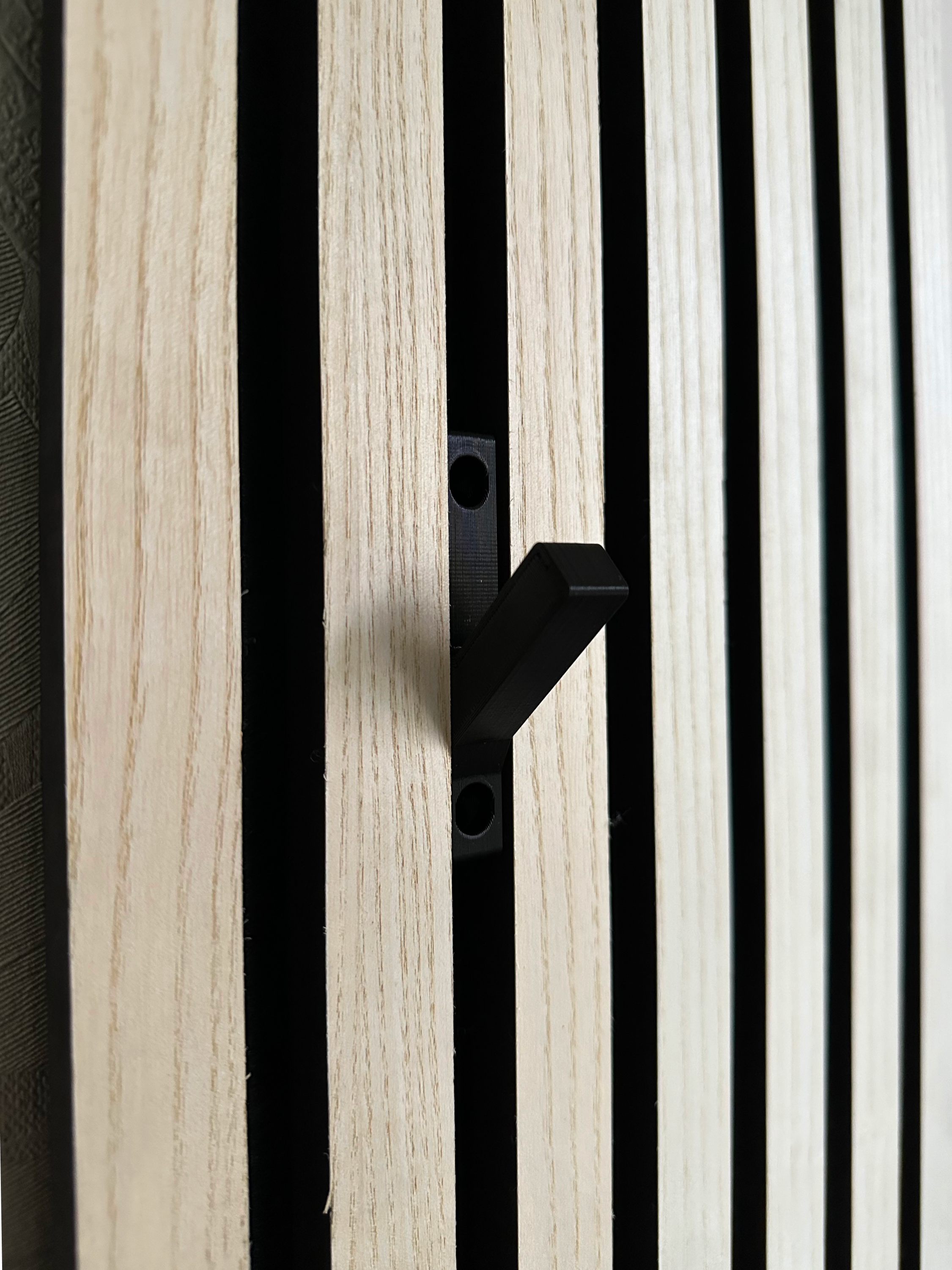 Garderobenhaken Akustikpanele, neu, 3D Druck, stilvoll, modern, Design begeistert, harmonisches Raumklima, innovativen Akustikpaneel-Garderobenhaken, perfekte Fusion von Ästhetik und Funktionalität, Haken nahtlos zwischen Leisten, unsichtbar