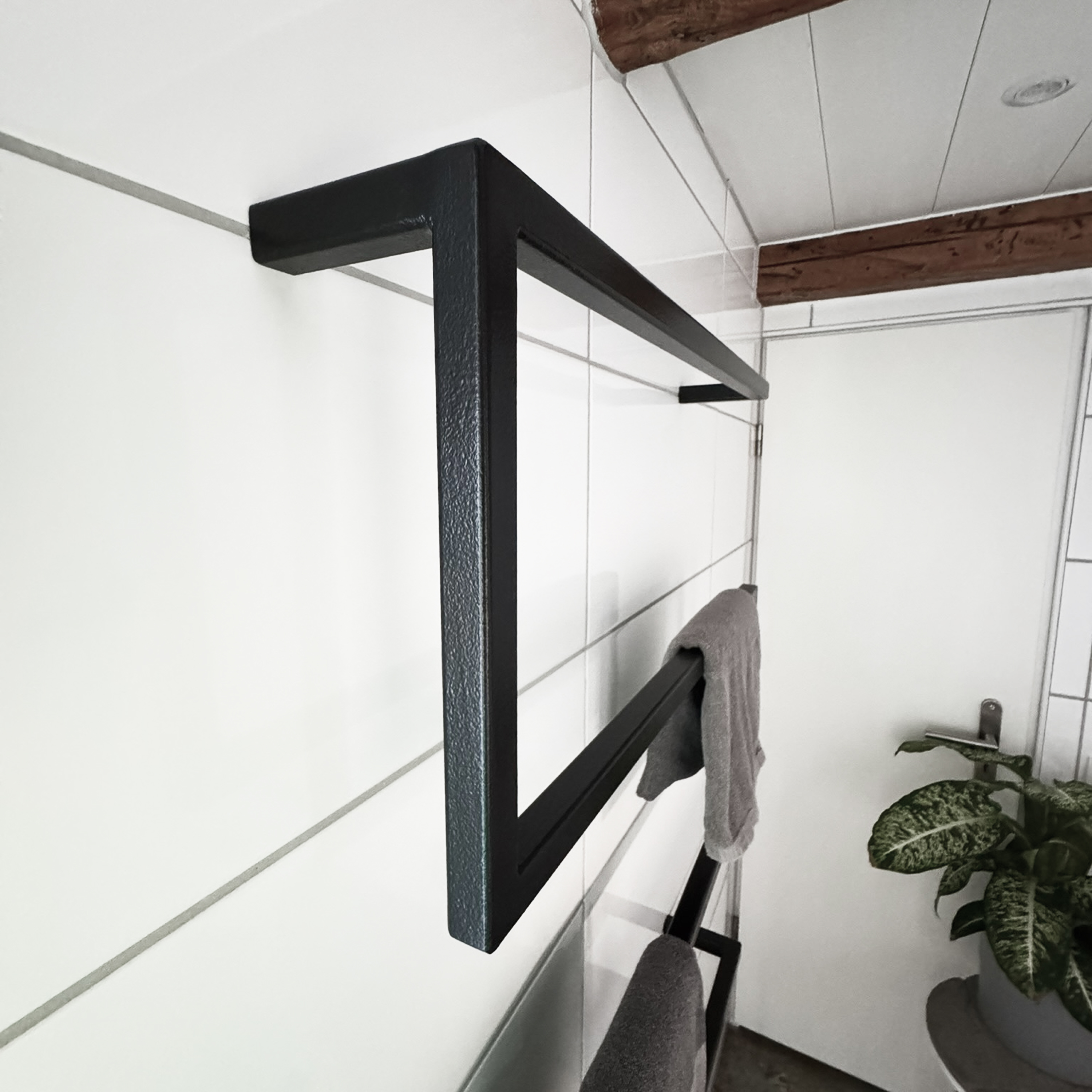 Design towel holder made of metal