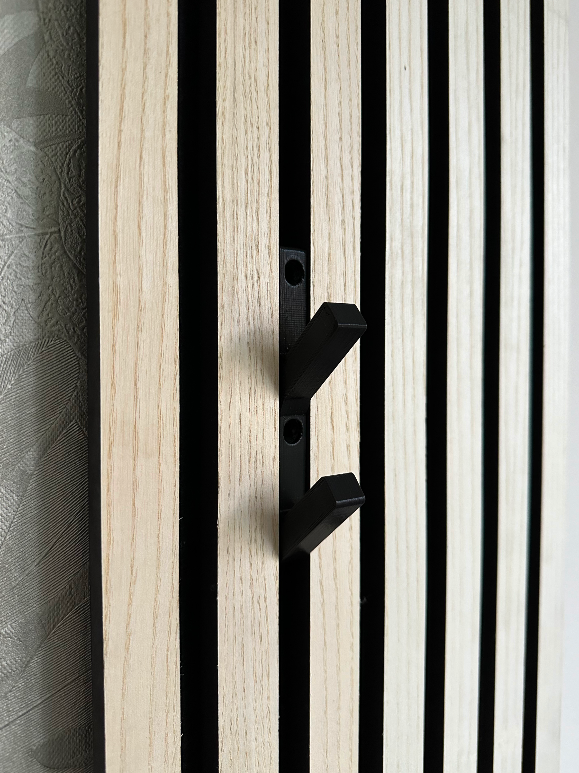 Garderobenhaken Akustikpanele, neu, 3D Druck, stilvoll, modern, Design begeistert, harmonisches Raumklima, innovativen Akustikpaneel-Garderobenhaken, perfekte Fusion von Ästhetik und Funktionalität, Haken nahtlos zwischen Leisten, unsichtbar