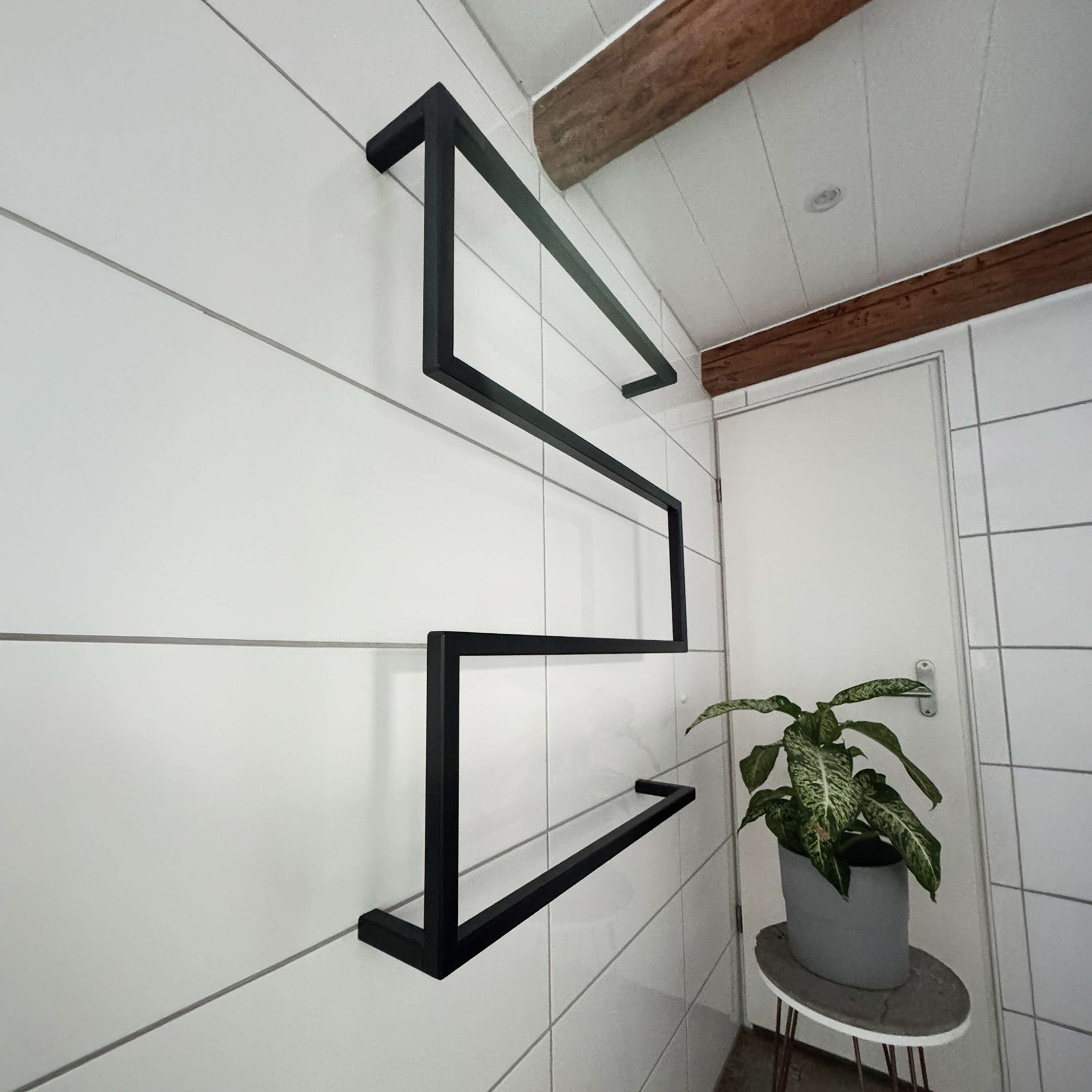 Design towel holder made of metal