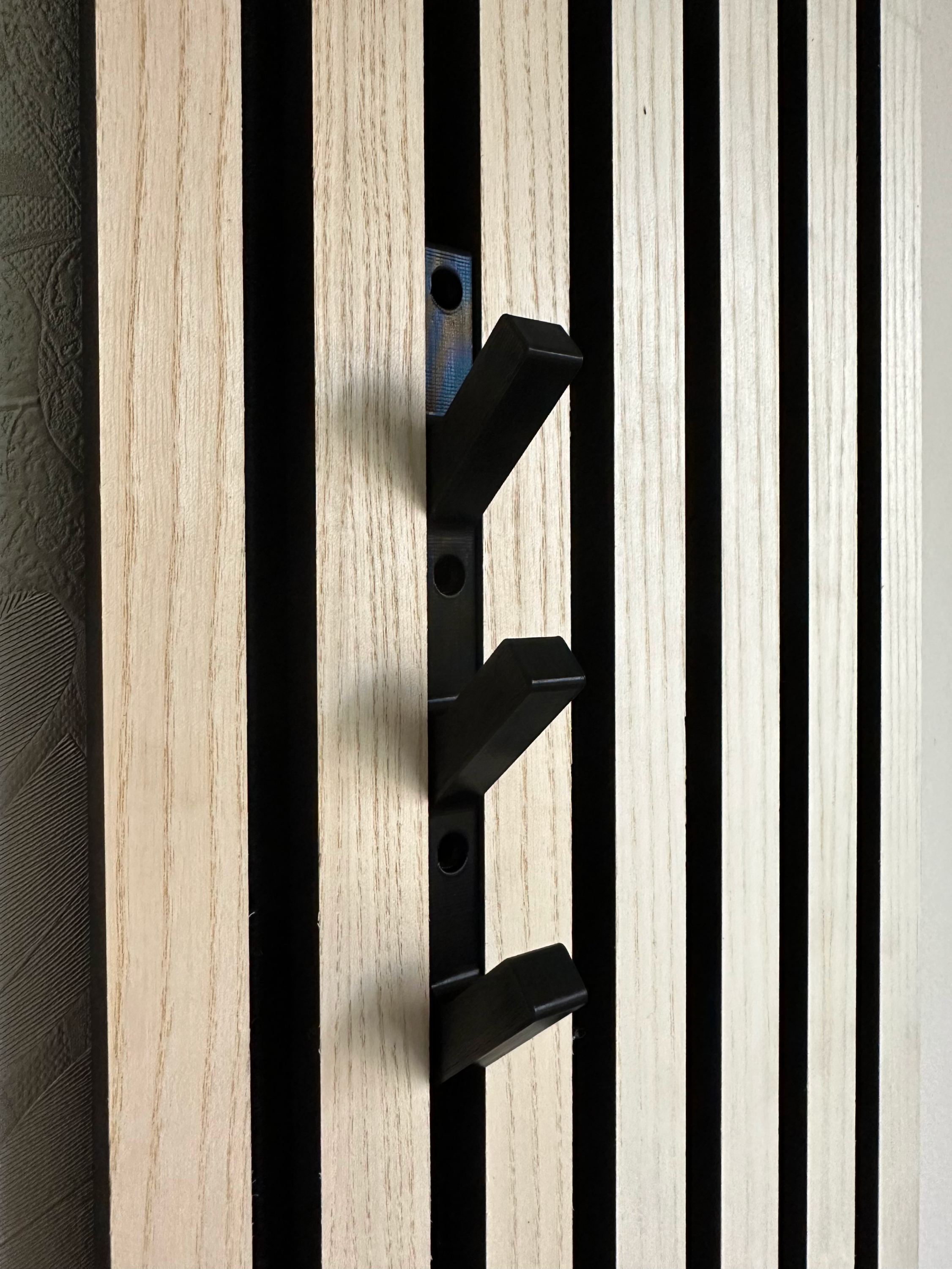 Garderobenhaken Akustikpanele, neu, 3D Druck, stilvoll, modern, Design begeistert, harmonisches Raumklima, innovativen Akustikpaneel-Garderobenhaken, perfekte Fusion von Ästhetik und Funktionalität, Haken nahtlos zwischen Leisten, unsichtbar
