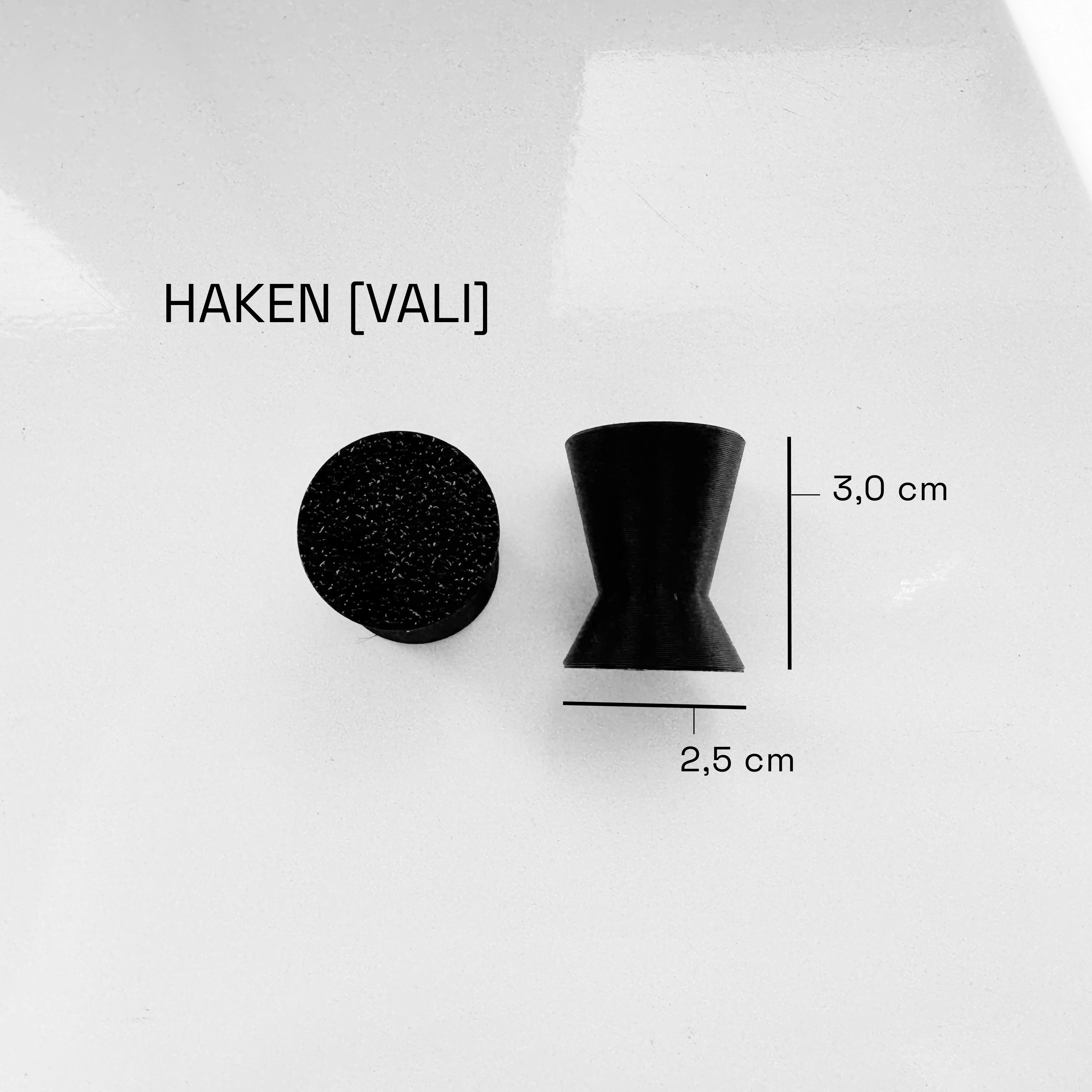 Round coat hooks for acoustic panels in various designs