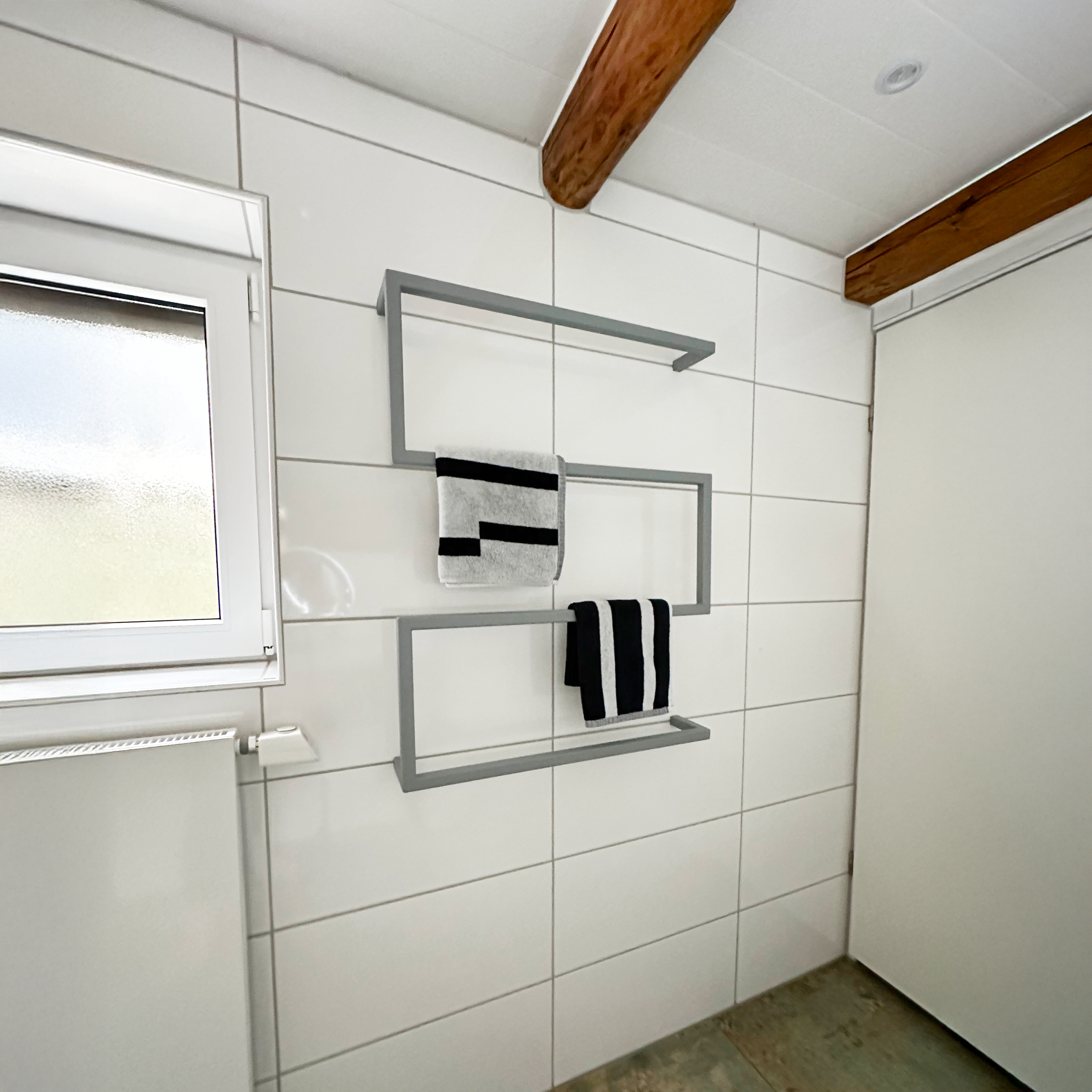 Design towel holder made of metal