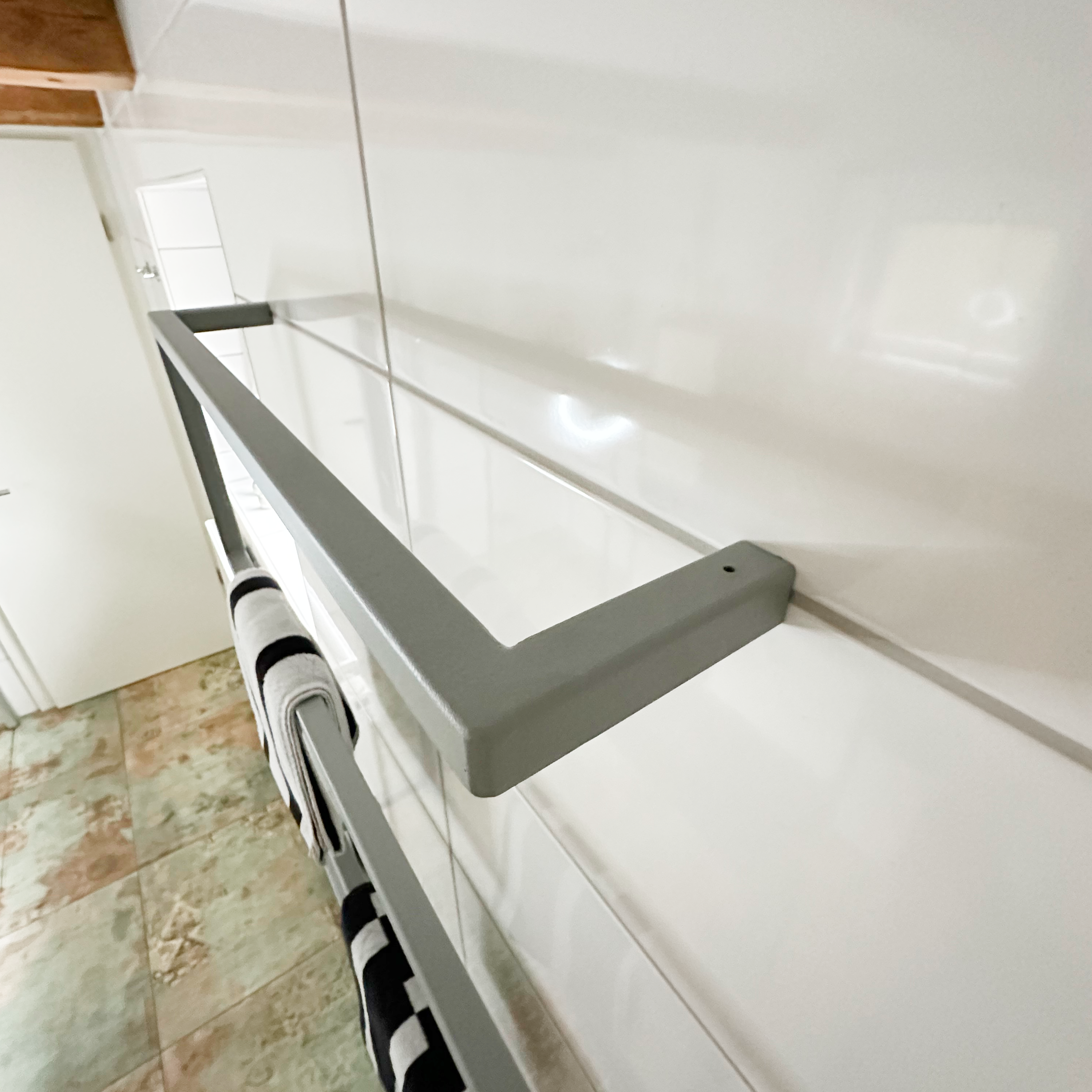Design towel holder made of metal