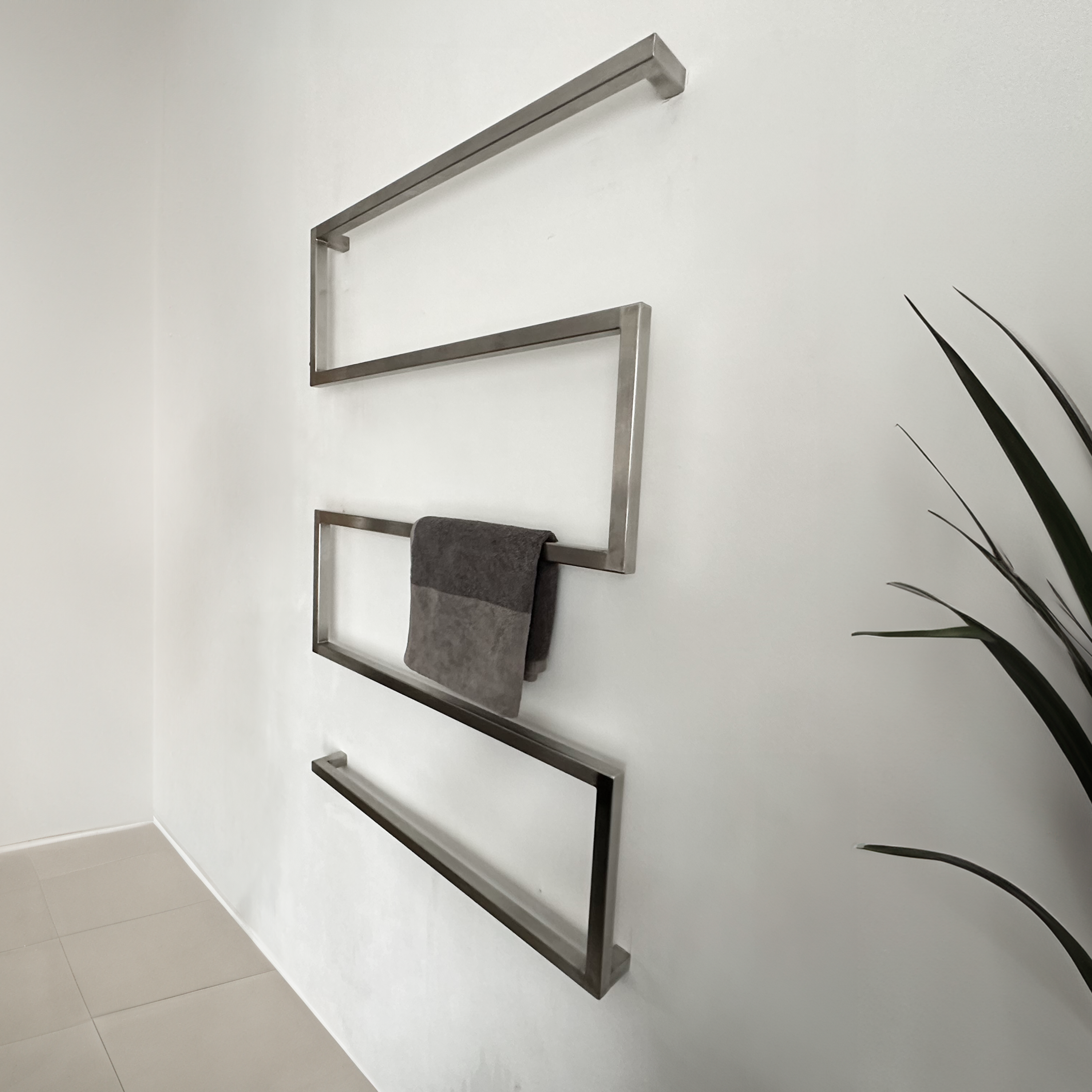 Design towel holder made of metal
