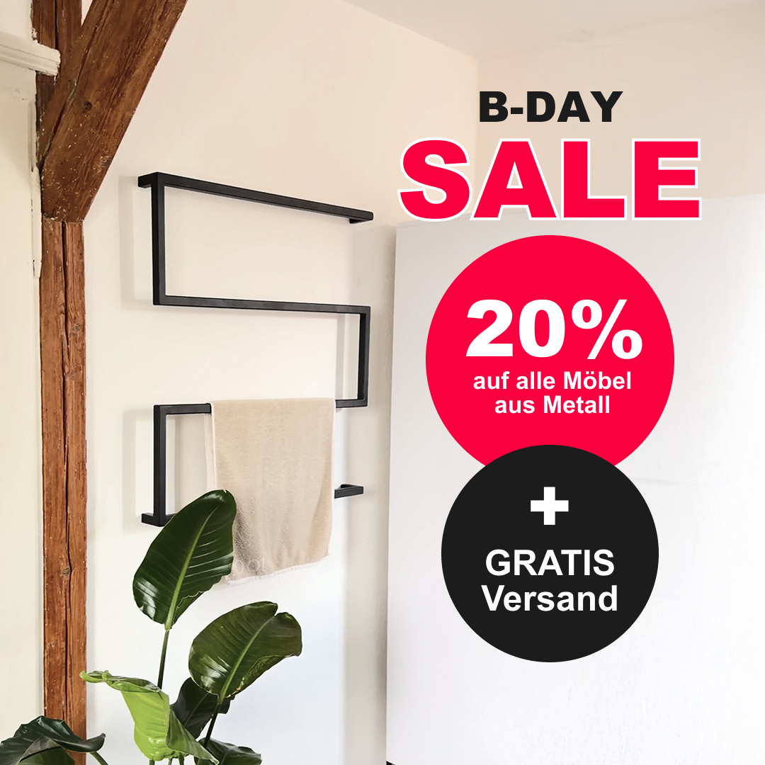 Minimalistischer Stil und maximale Funktion: Der Handtuchhalter [SWIFT] von Wohnstahl